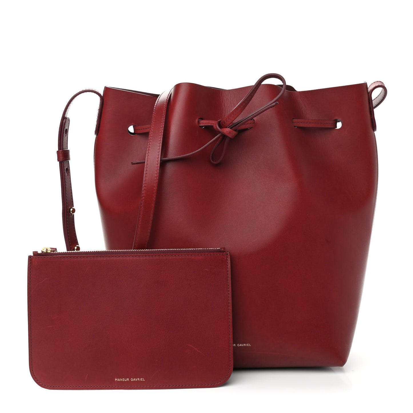 Calfskin Bucket Bag Bordeaux