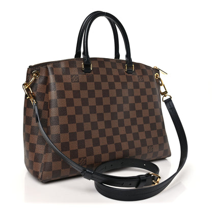 Louis Vuitton Damier Ebene Odeon Tote MM Black 3 of 9