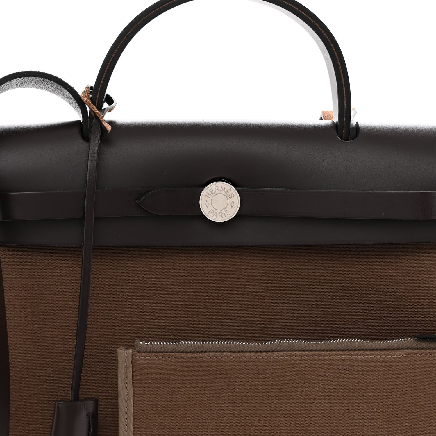 Hermes Vache Hunter Toile Herbag Zip 31 PM Etoupe Ebene 6 of 8