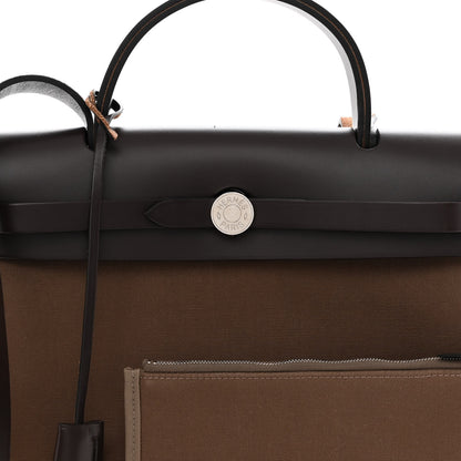 Hermes Vache Hunter Toile Herbag Zip 31 PM Etoupe Ebene 6 of 8