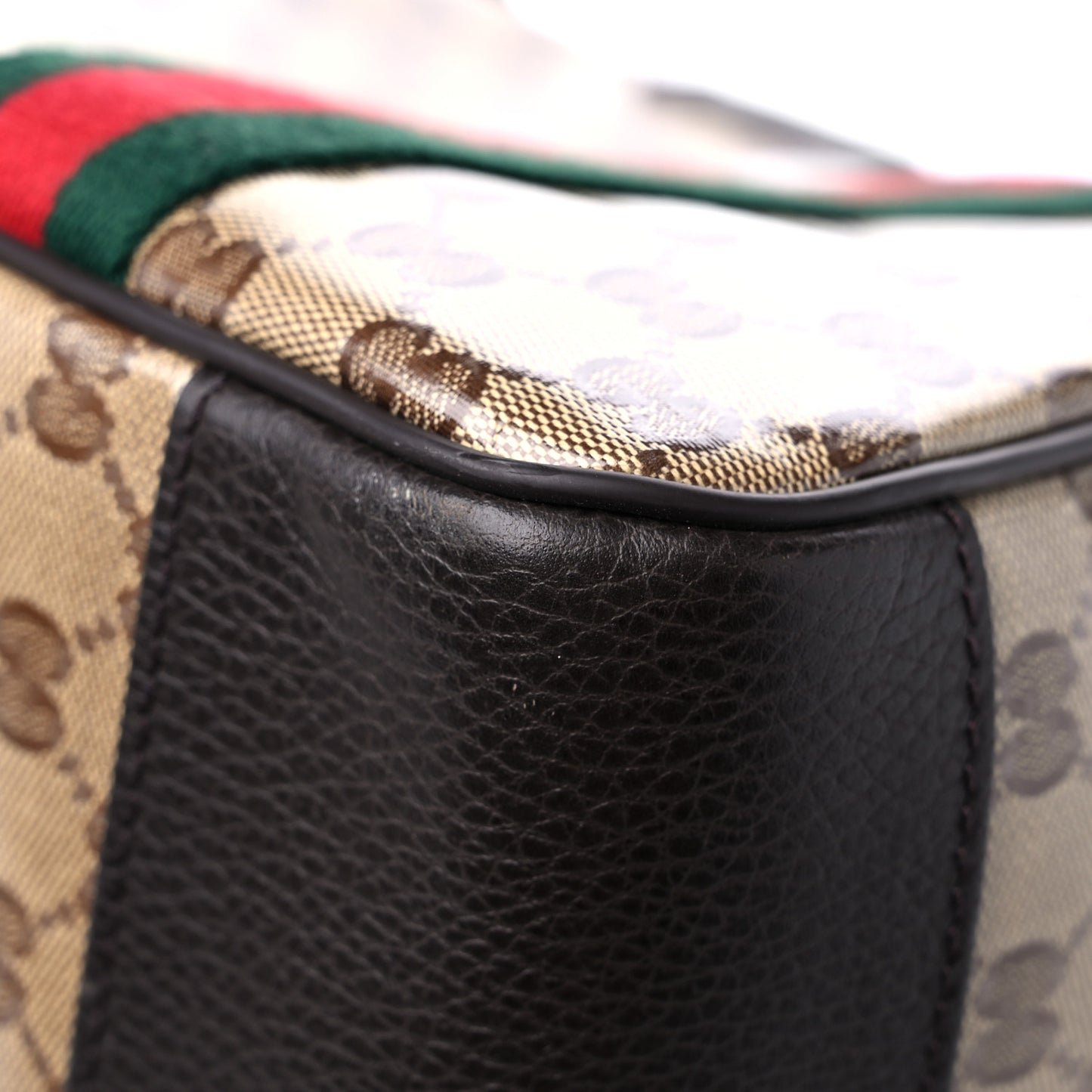 Crystal Monogram Web Large Carry On Duffle Bag Brown