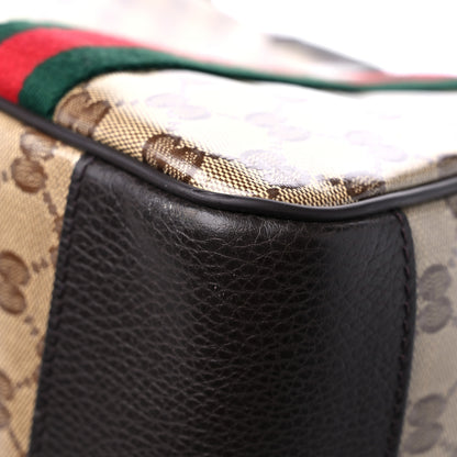 Gucci Crystal Monogram Web Large Carry On Duffle Bag Brown 8 of 11