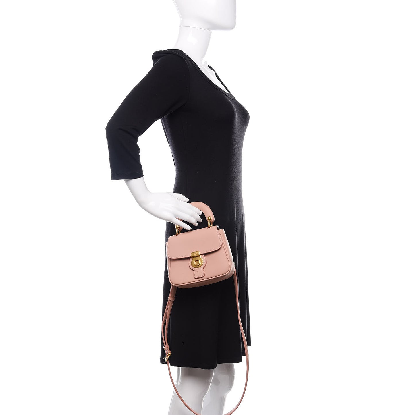 Trench Calfskin Mini DK88 Top Handle Bag Light Pink