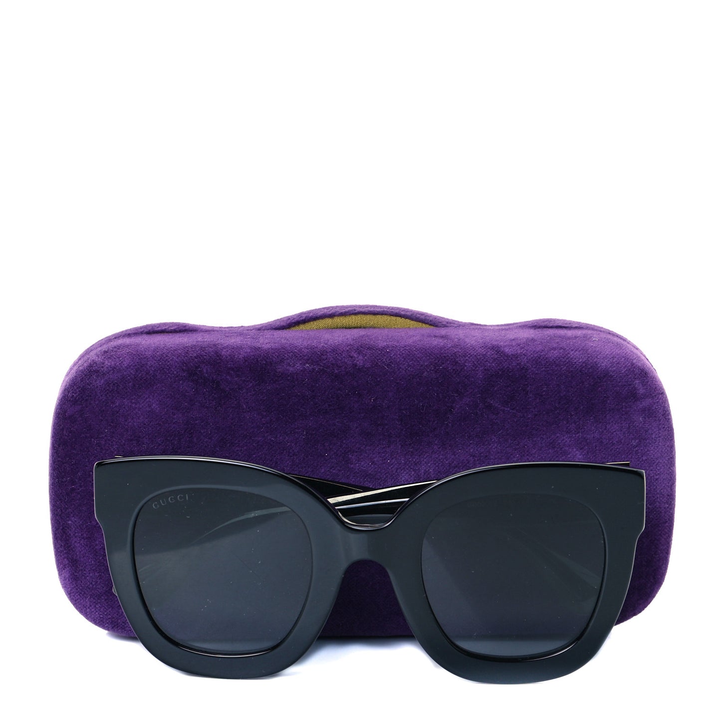 Round Frame Star Sunglasses GG0208S Black