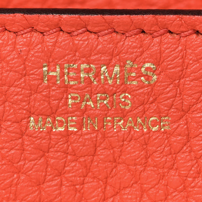 Hermes Taurillon Clemence Birkin 25 Feu 24 of 34