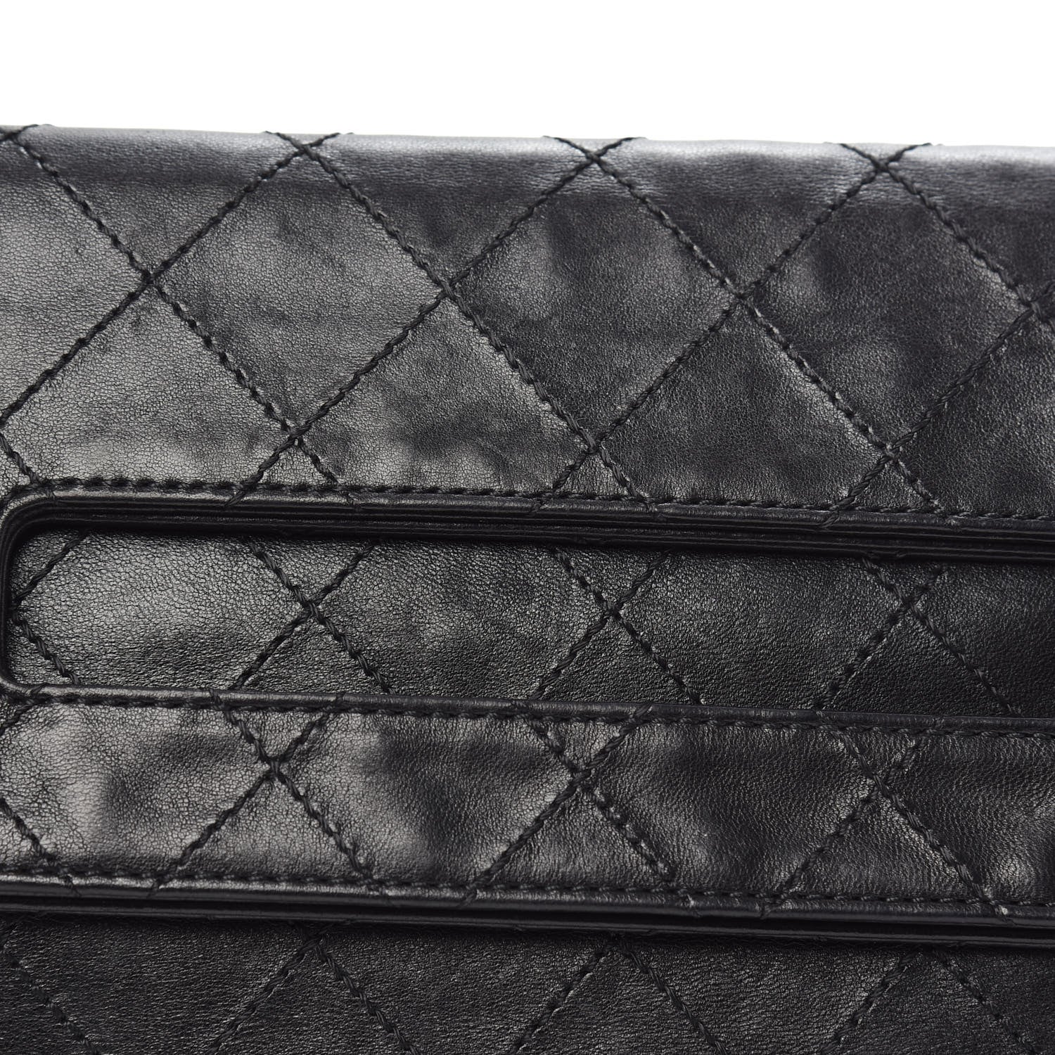 Chanel Lambskin Diamond Stitch Convertible Clutch Black 9 of 12