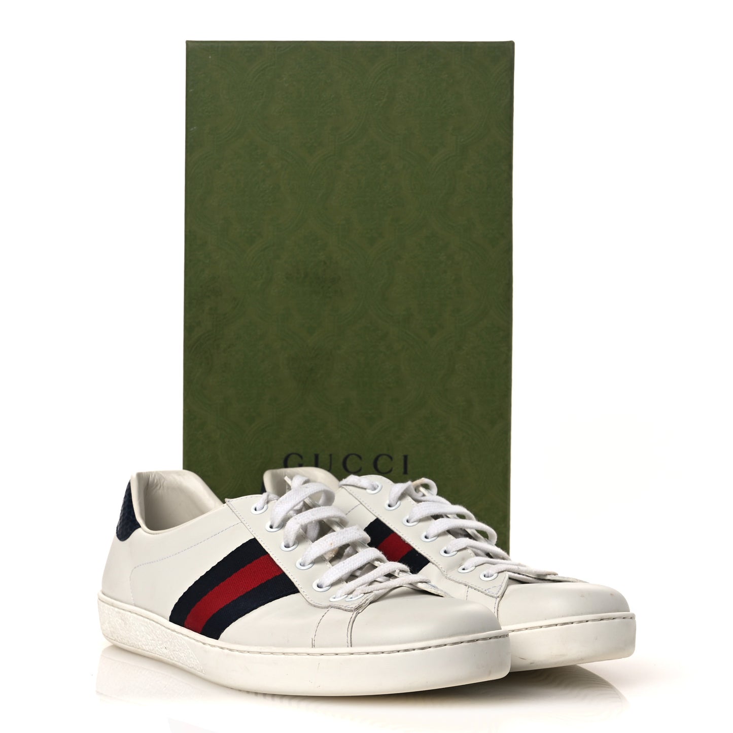 Calfskin Ayers Web Mens Ace Sneakers 10.5 White Blue