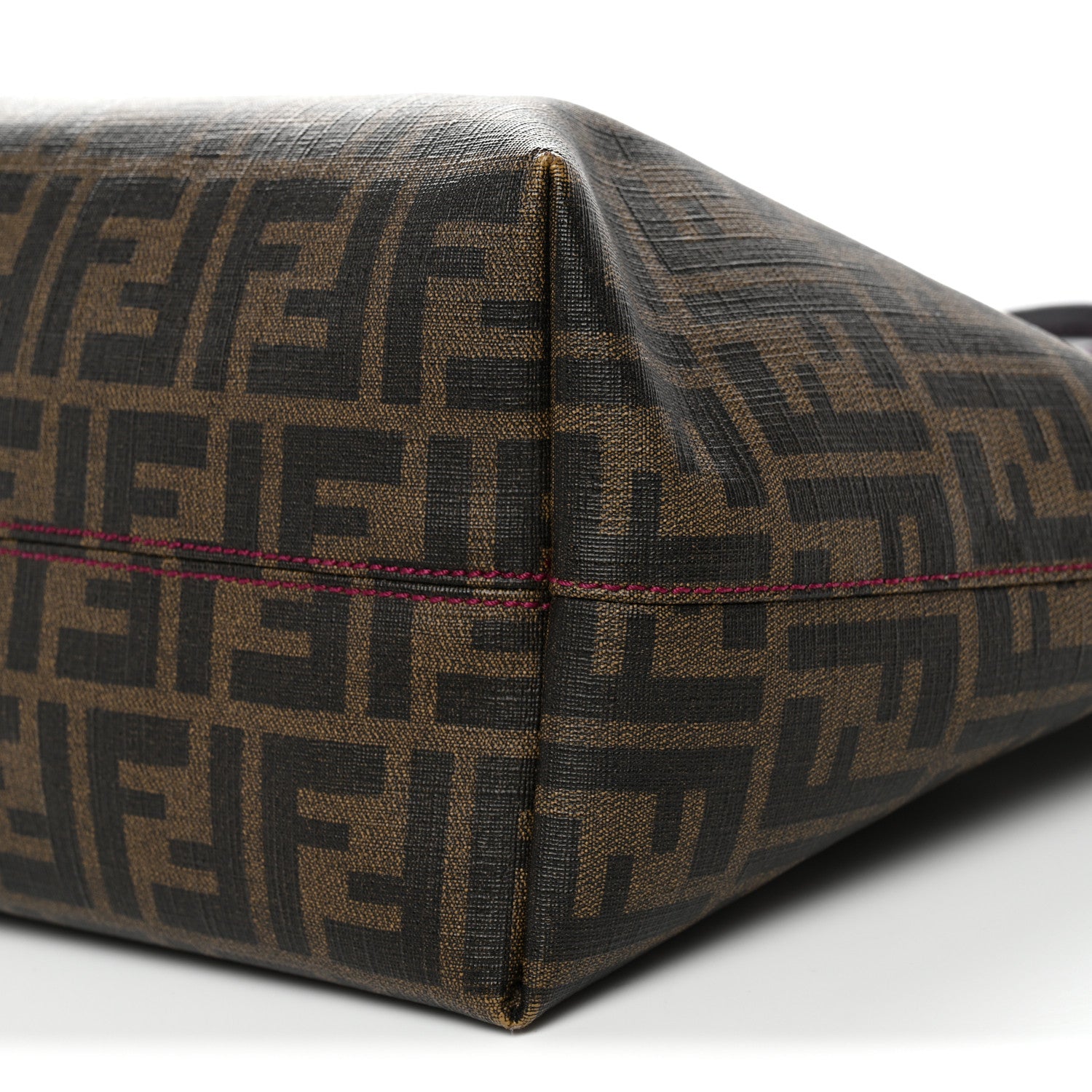 Fendi Zucca Spalmati Clover Lady Bug Roll Tote Tobacco 10 of 11