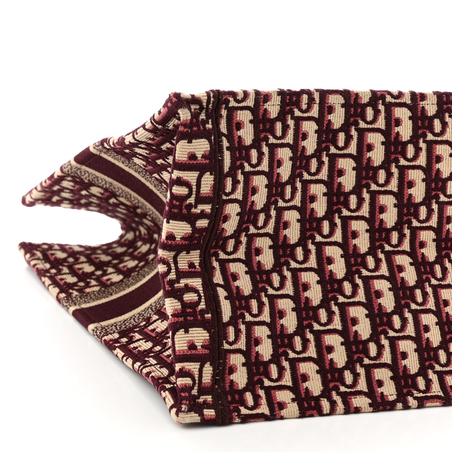 Oblique Large Book Tote Burgundy Multicolor