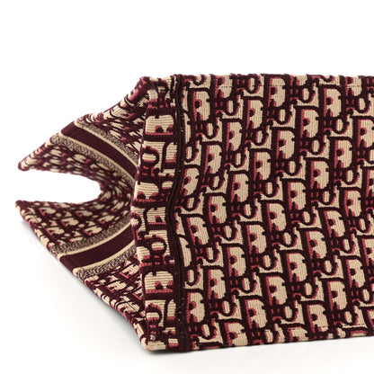 Christian Dior Oblique Large Book Tote Burgundy Multicolor 9 of 10