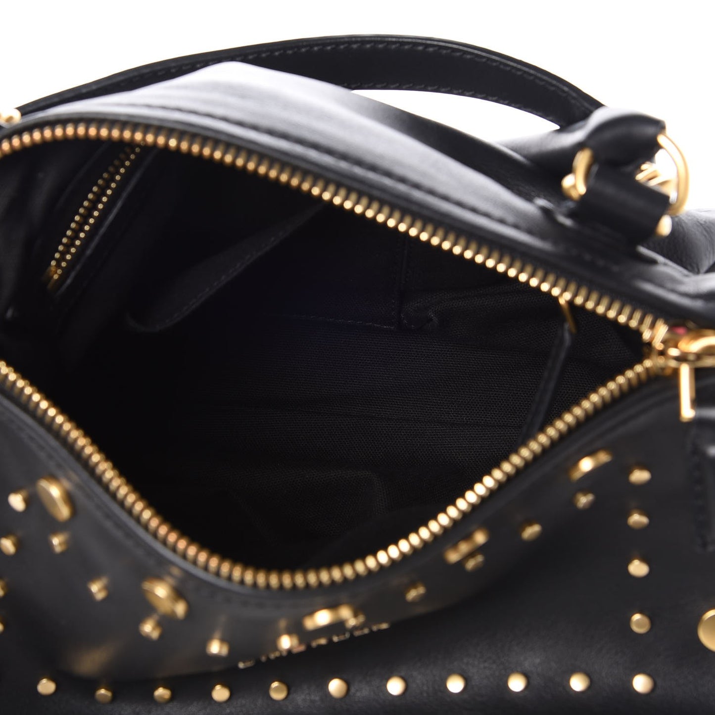 Calfskin Studded Small Pandora Black