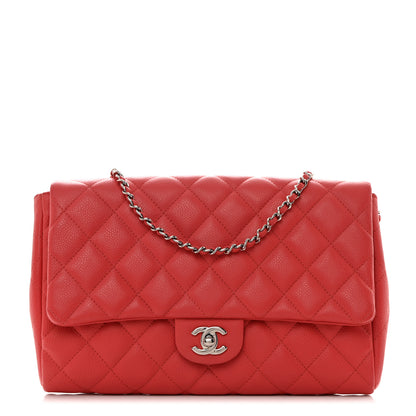 Chanel Caviar Quilted Clutch With Chain Flap Coral 1 of 10