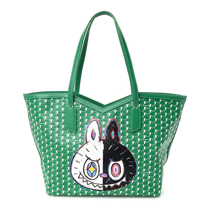Moynat X KASING LUNG Calfskin Canvas M Labubu Tote MM Green Apple 1 of 12