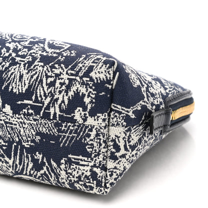 Christian Dior Embroidered Toile De Jouy 30 Montaigne Cosmetic Pouch Blue 9 of 9