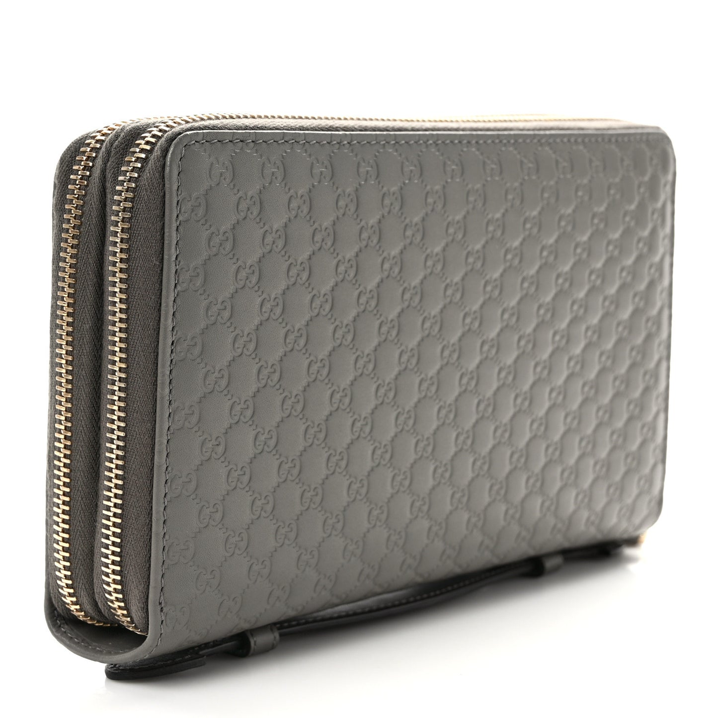 Soft Microguccissima Zip Around Top Handle Travel Wallet Loess