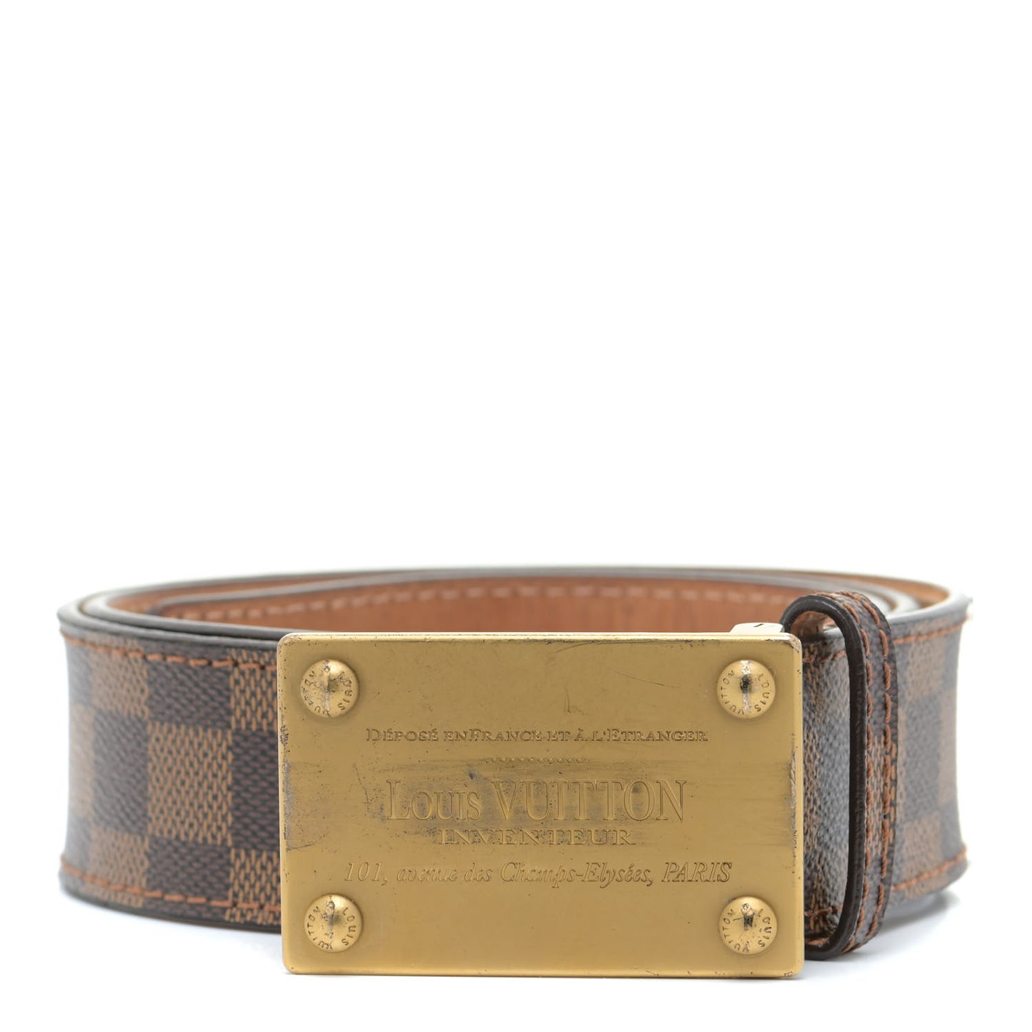 Damier Ebene Inventeur Belt 90 36