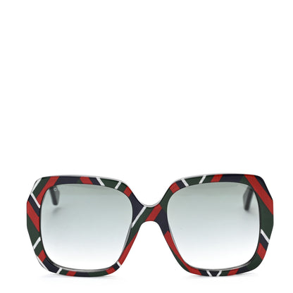 Gucci Acetate Square Frame GG0096S Sunglasses Red Green Blue 2 of 6