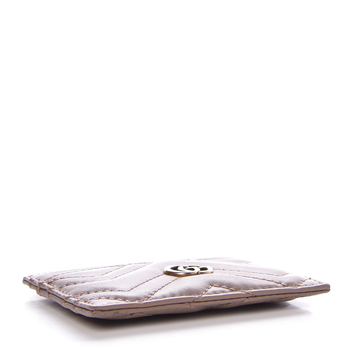 Calfskin Matelasse GG Marmont Card Holder Porcelain Rose