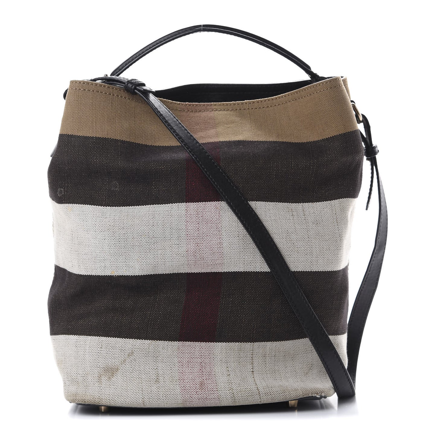 Canvas Mega Check Medium Susanna Hobo Black