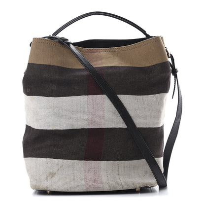 Burberry Canvas Mega Check Medium Susanna Hobo Black 1 of 16