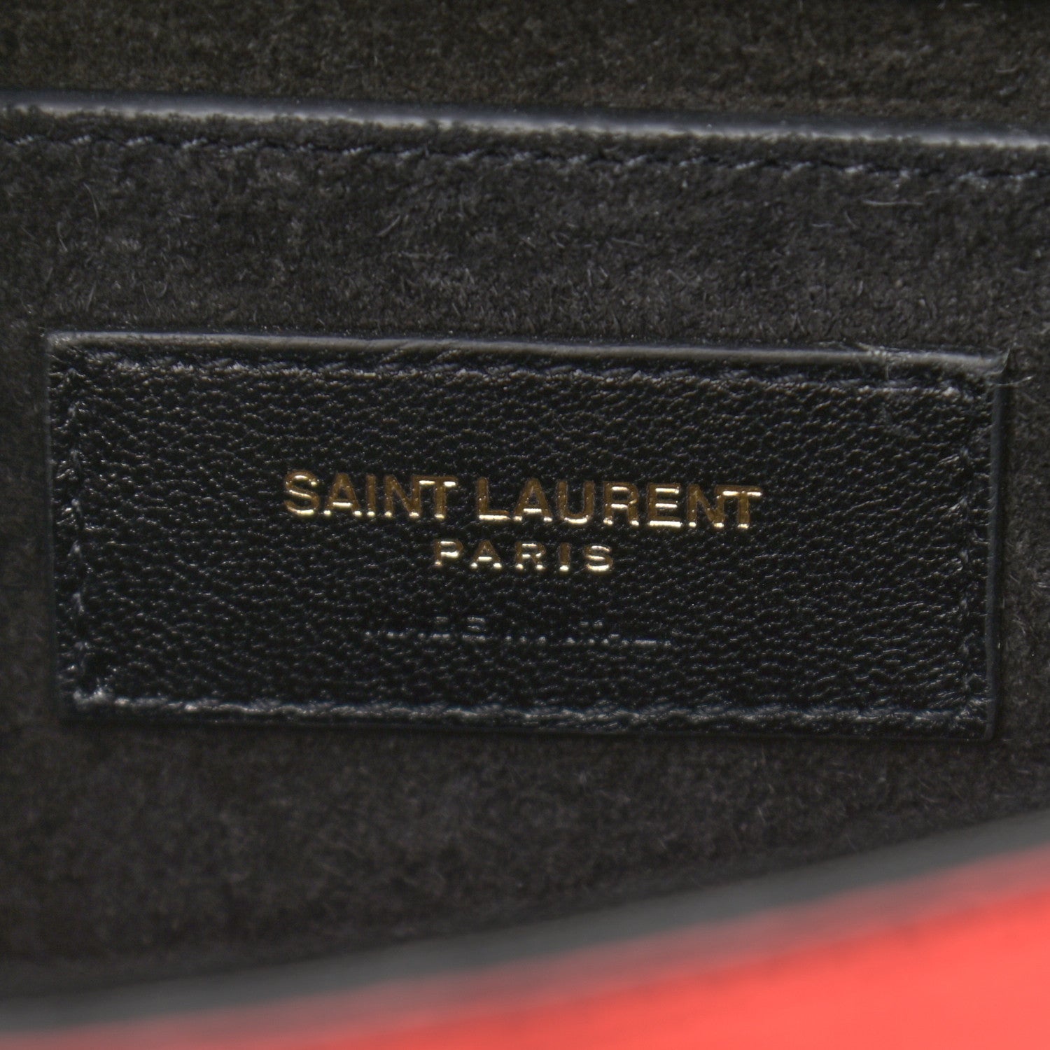 Saint Laurent Metallic Calfskin Small Classic Monogram Kate Satchel Red 6 of 9