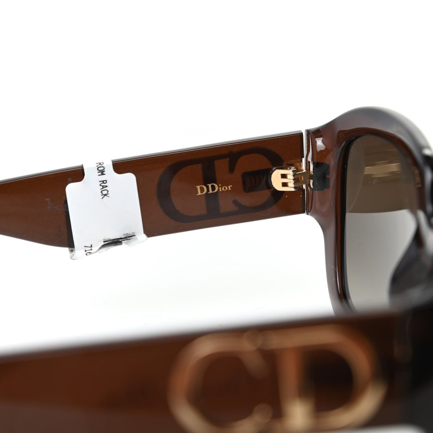 Acetate DDior Square Sunglasses Brown