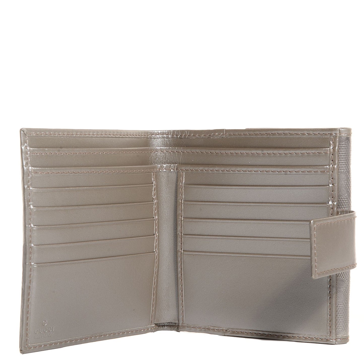 Imprime Monogram GG Pierce French Flap Wallet Silver