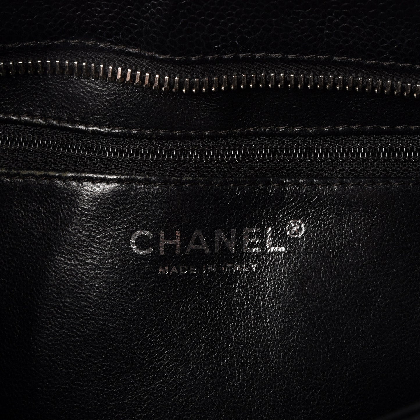 Caviar Quilted Medallion Tote Black