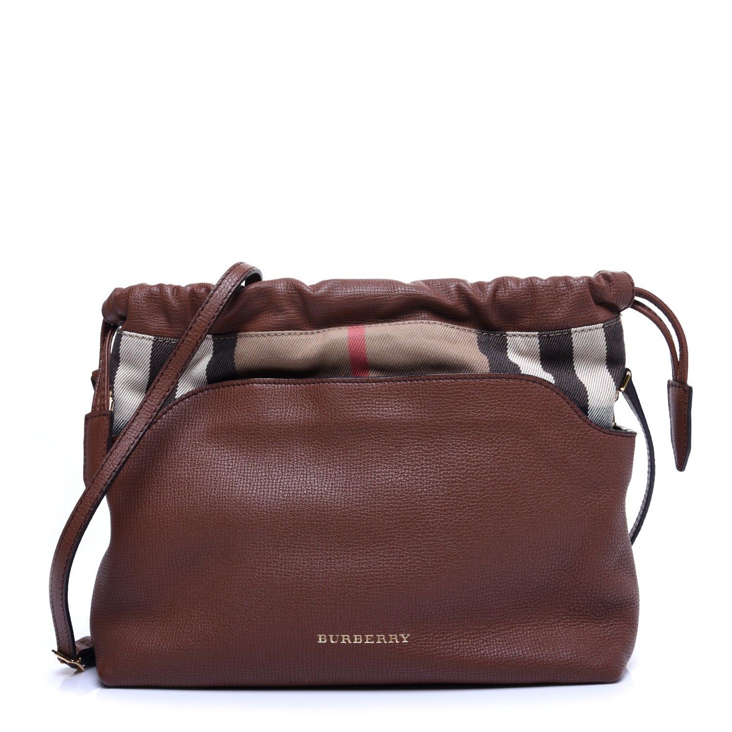 Burberry Calfskin House Check Little Crush Tan 1 of 14