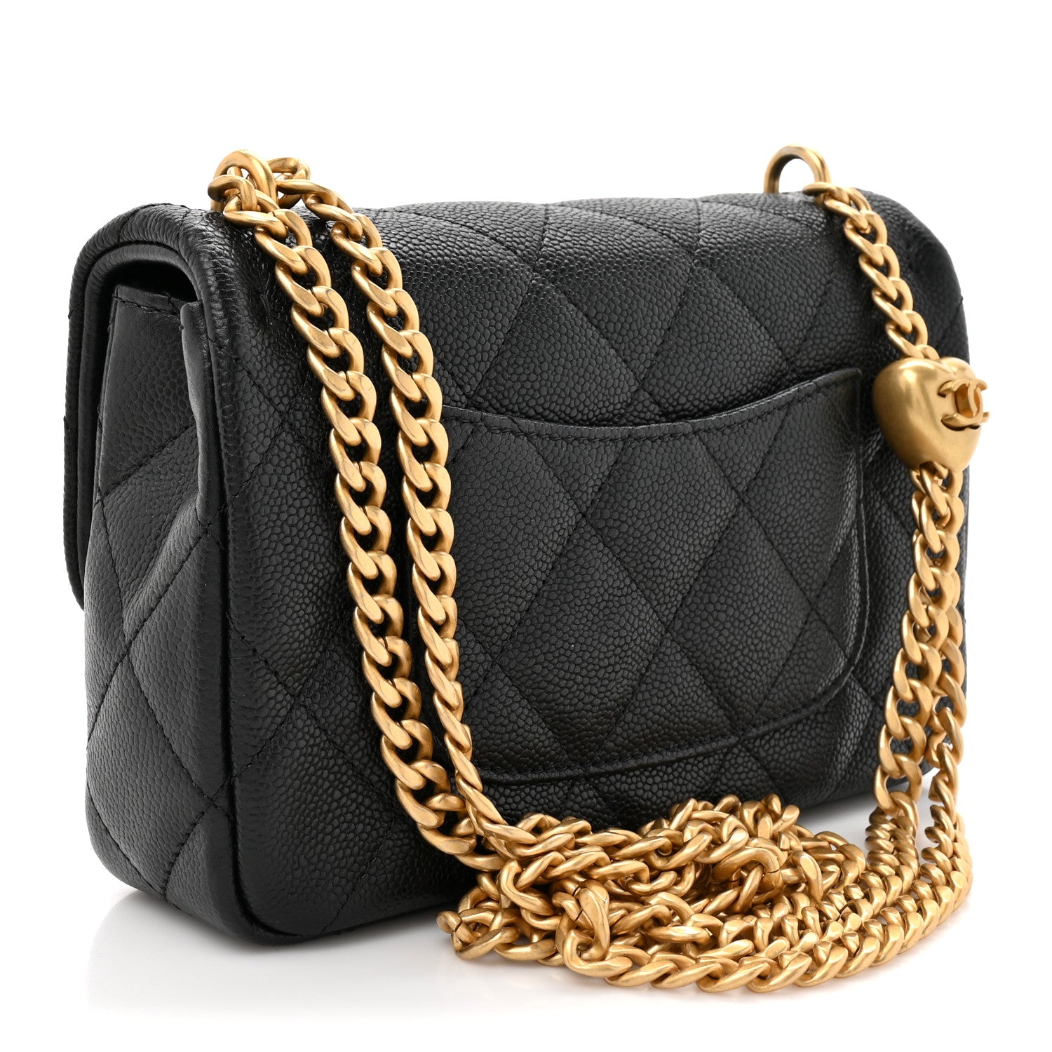 Chanel Caviar Quilted Mini Sweetheart Rectangular Flap Black 3 of 11