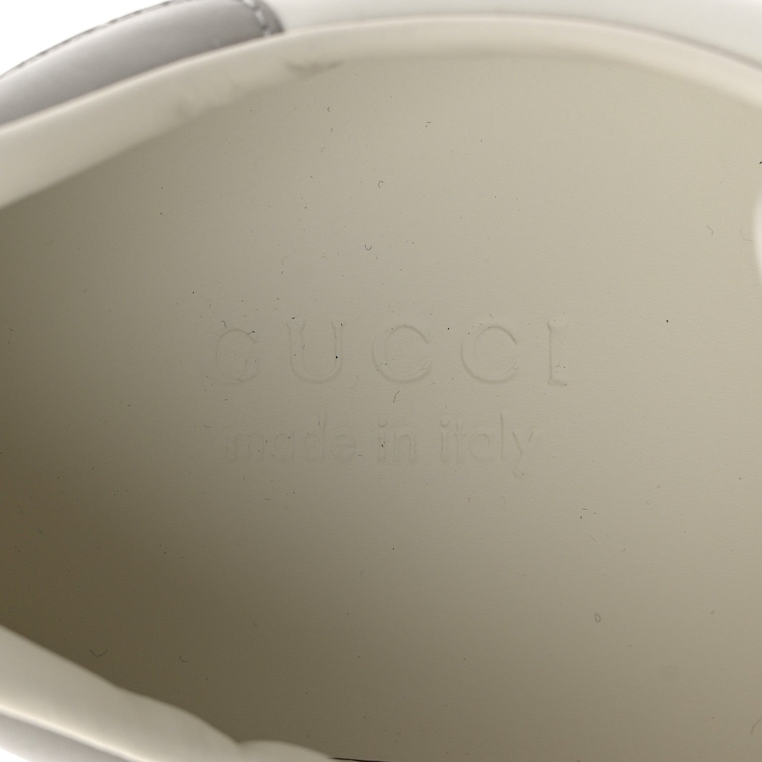 Gucci Calfskin Interlocking G Perforated Mens Ace Sneakers 13 White Grey Sky 8 of 12