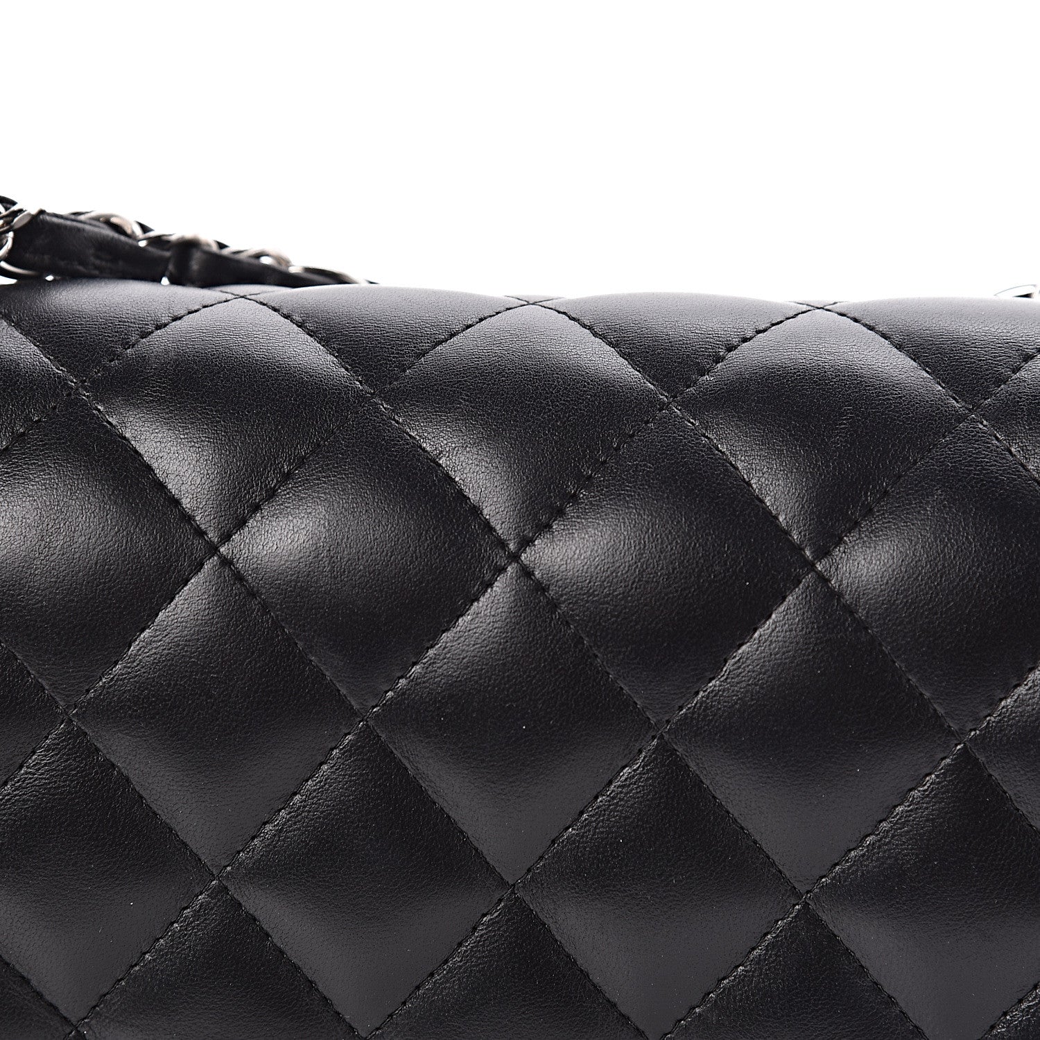 Chanel Lambskin Quilted Jumbo Double Flap Black 17 of 21