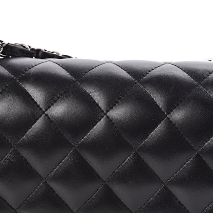 Chanel Lambskin Quilted Jumbo Double Flap Black 17 of 21