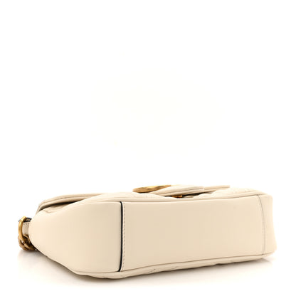Gucci Calfskin Matelasse Mini GG Marmont Shoulder Bag White 4 of 11