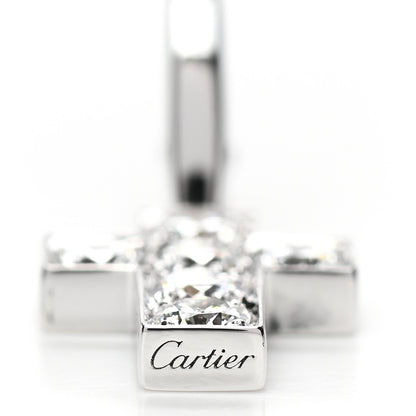 Cartier 18K White Gold Diamond .84ctw Cross Charm Pendant 4 of 8