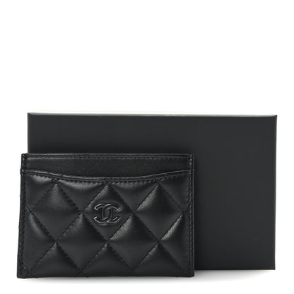Chanel Lambskin Quilted Card Holder So Black 9 of 9