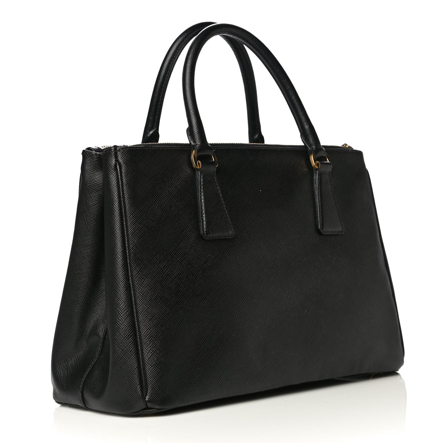 Prada Saffiano Small Galleria Double Zip Tote Black 3 of 14