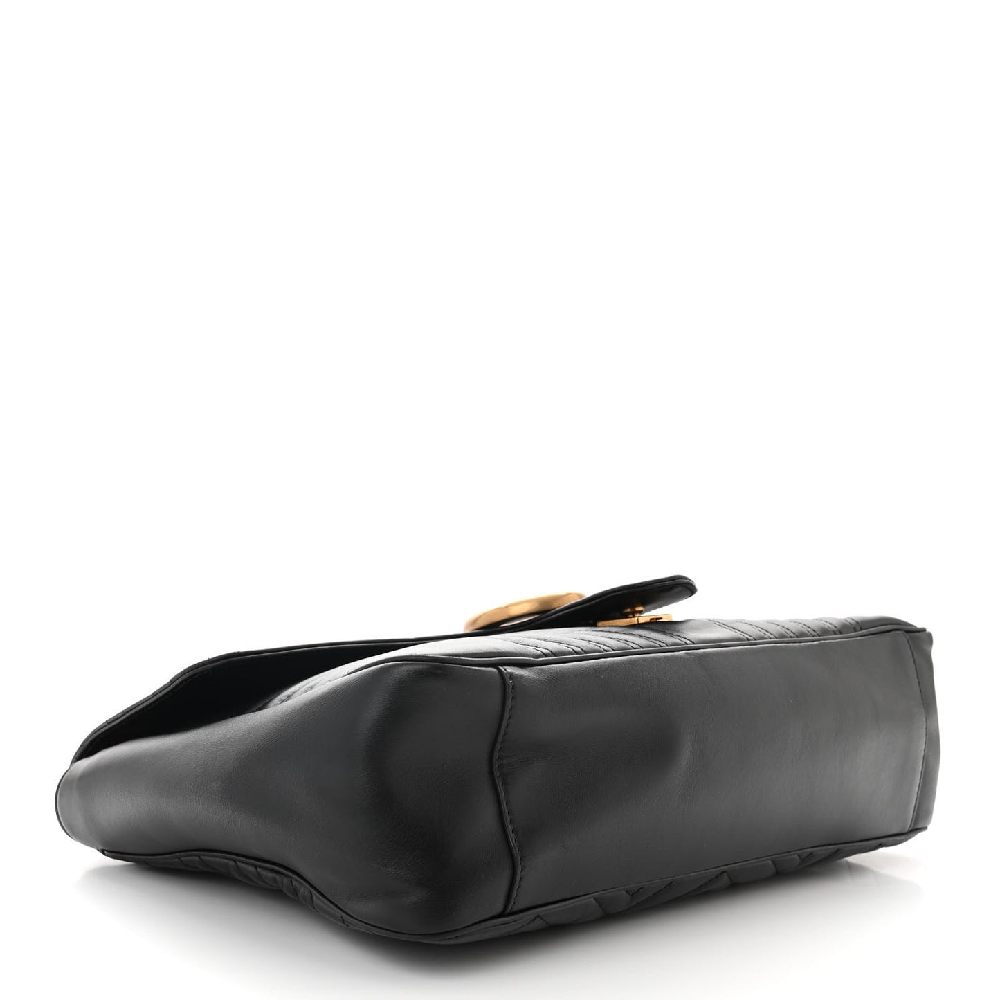 Calfskin Matelasse Large GG Marmont Shoulder Bag Black