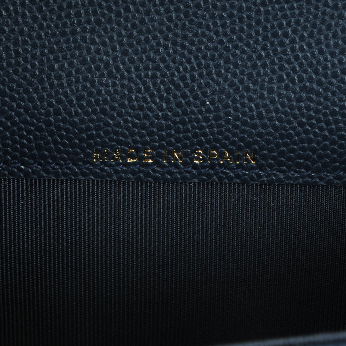 Caviar Quilted Card Holder Dark Blue