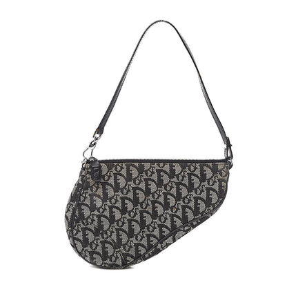 Christian Dior Monogram Mini Saddle Pochette Black 1 of 13