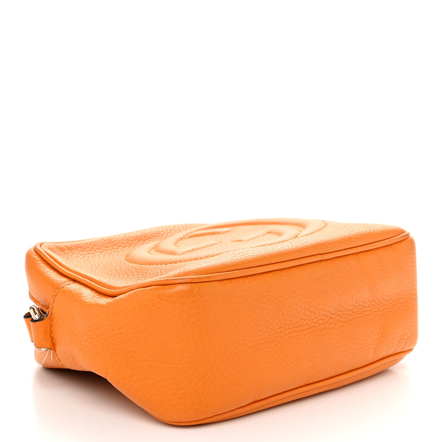 Pebbled Calfskin Small Soho Disco Bag Curcuma