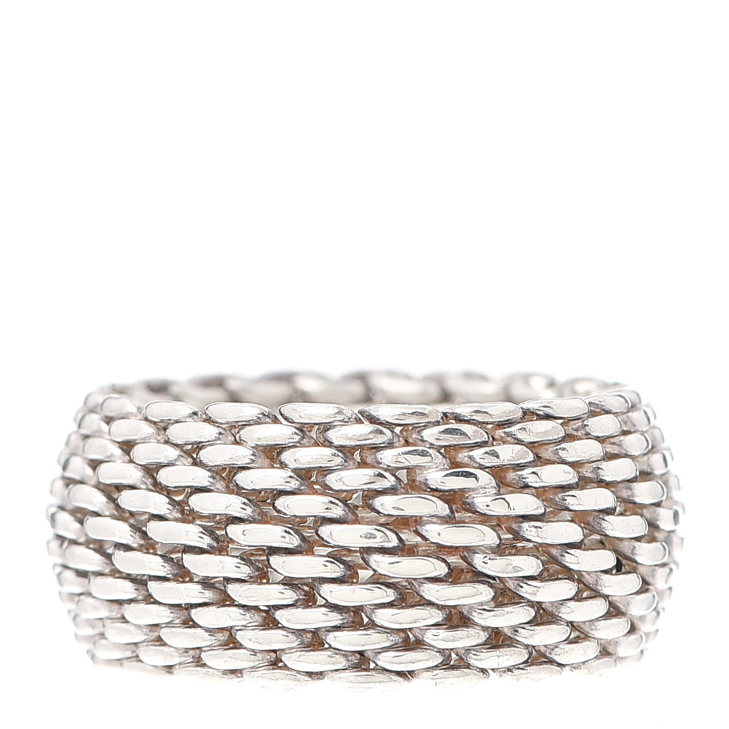 Tiffany Sterling Silver Somerset Mesh Ring 49 5 3 of 4