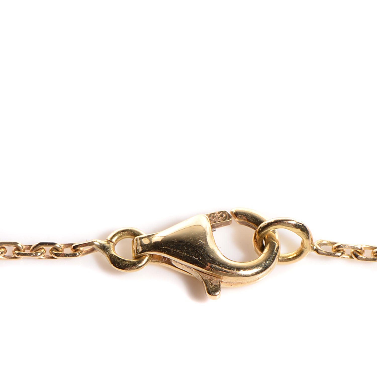 Van Cleef & Arpels 18K Yellow Gold Mother of Pearl Vintage Alhambra Pendant Necklace 3 of 5