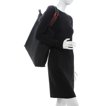 Gucci Nylon Monogram Large Web Handle Vertical Tote Black 2 of 8