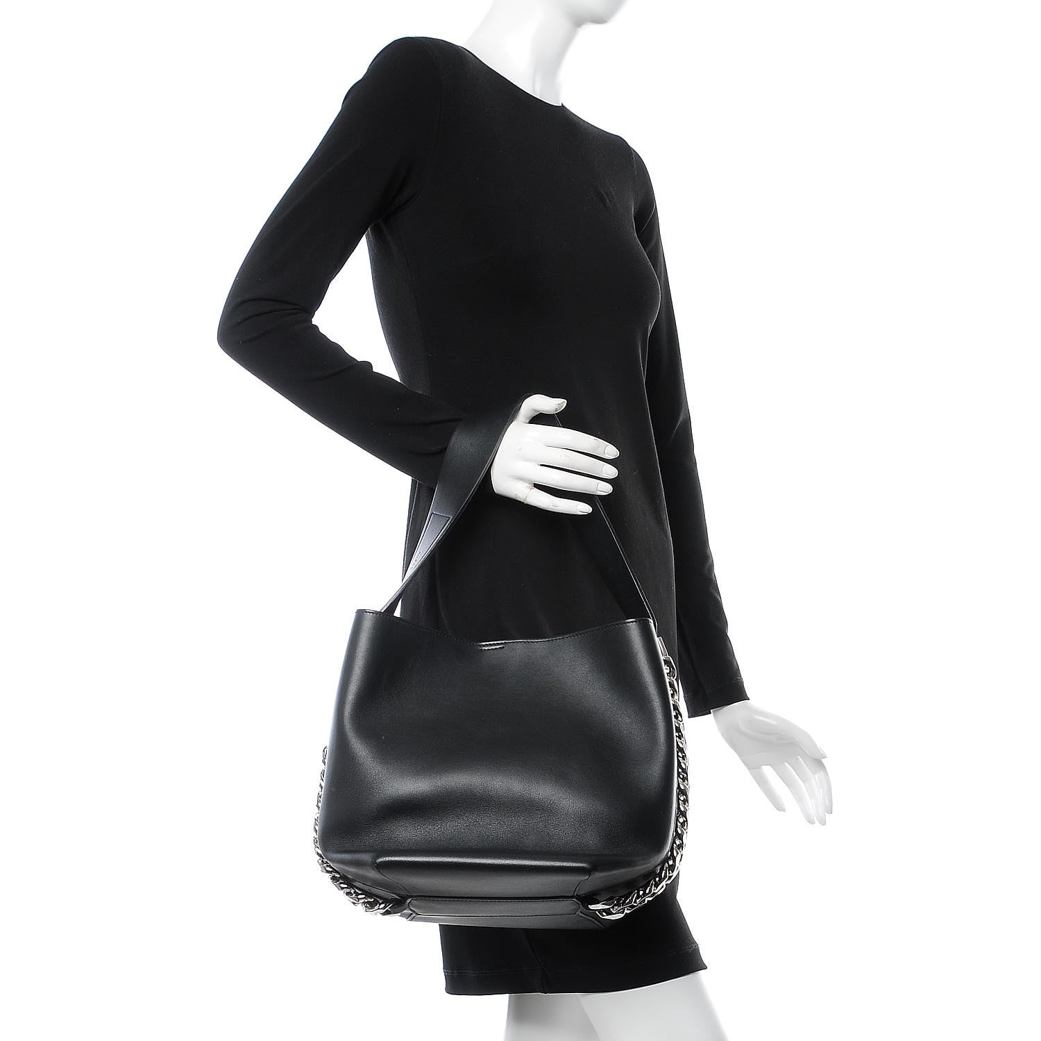 Givenchy Calfskin Infinity Bucket Bag Black 313121 – FASHIONPHILE