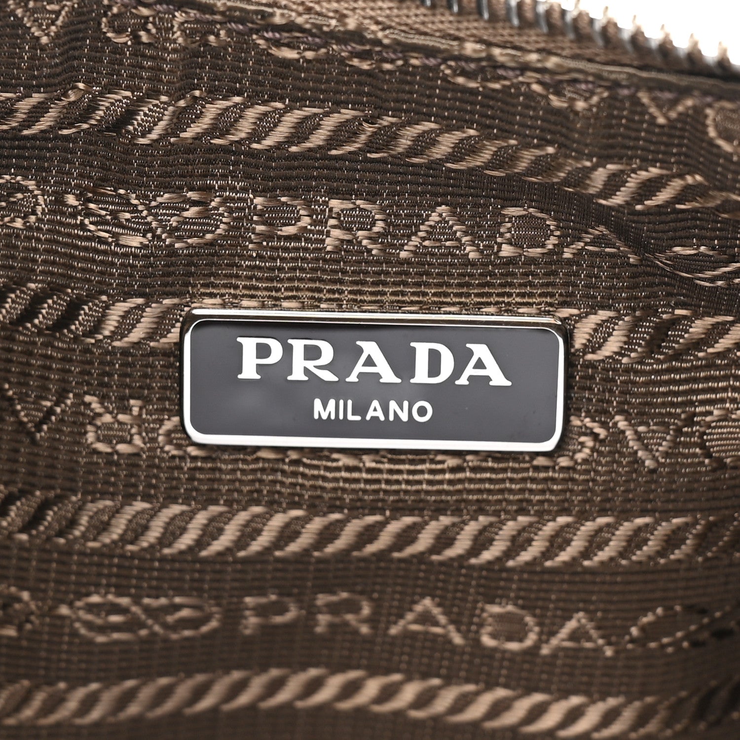 Prada Tessuto Nylon Saffiano Re-Edition 2005 Shoulder Bag Cacao 6 of 13