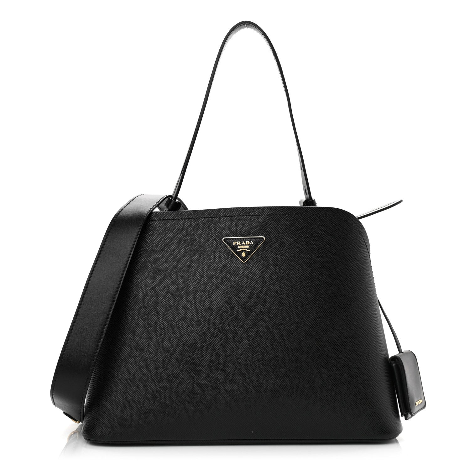 Prada Saffiano Cuir Matinee Tote Black Cherry 1 of 9