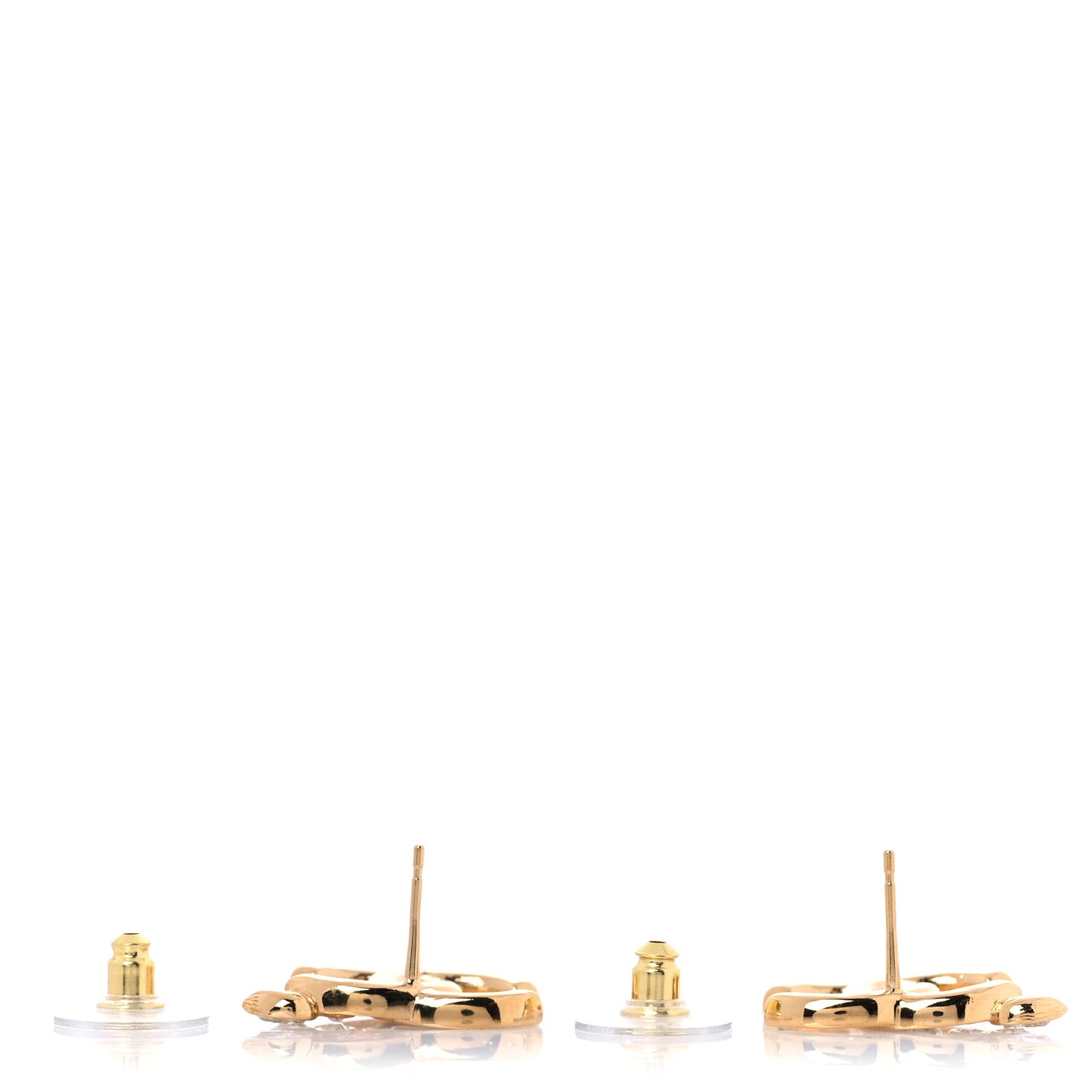 Crystal Wheat CC Earrings Gold