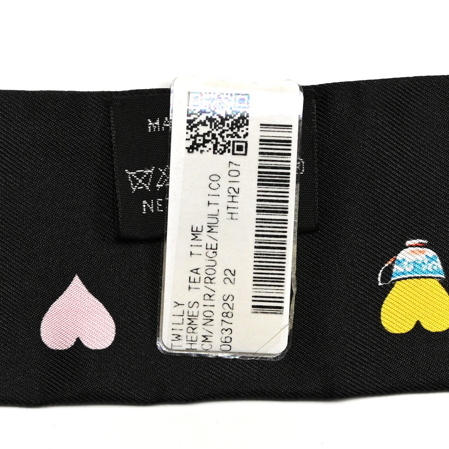 Hermes Silk Tea Time Twilly Black Rouge Multicolor 4 of 4