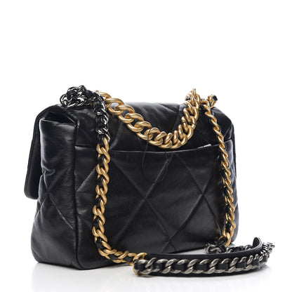 Chanel Lambskin Quilted Large 19 Flap Black 2 of 9